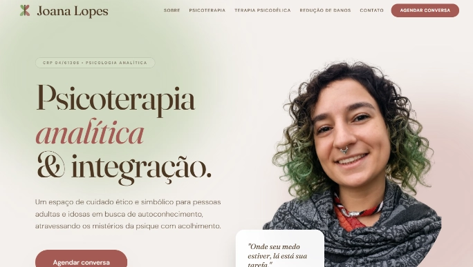 Case Joana Lopes — Psicoterapia analítica & integração