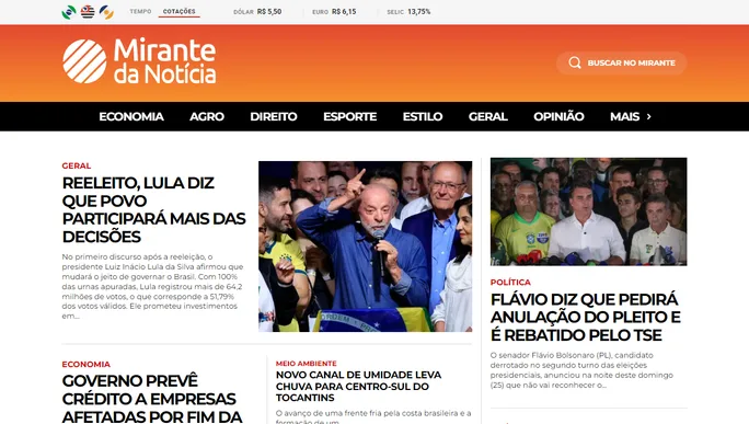 Case Mirante da Notícia — Portal de Notícias & Publicidade